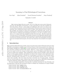 Learning to Find Hydrological Corrections