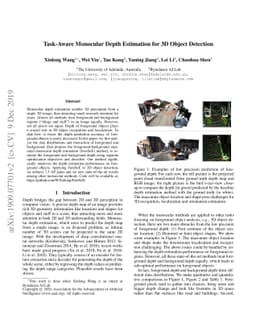 Task-Aware Monocular Depth Estimation for 3D Object Detection