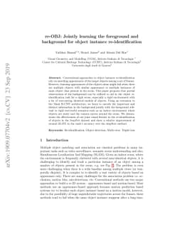 re-OBJ: Jointly Learning the Foreground and Background for Object
  Instance Re-identification