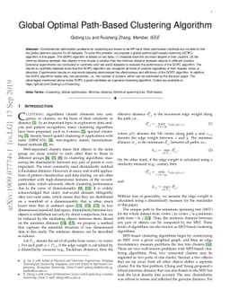 Global Optimal Path-Based Clustering Algorithm