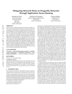 Mitigating Network Noise on Dragonfly Networks through Application-Aware
  Routing