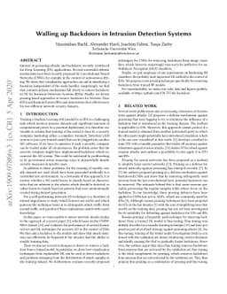 Walling up Backdoors in Intrusion Detection Systems
