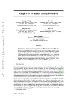Graph Nets for Partial Charge Prediction