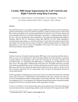 Cardiac MRI Image Segmentation for Left Ventricle and Right Ventricle
  using Deep Learning
