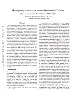 Heterogeneity-Aware Asynchronous Decentralized Training
