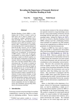 Revealing the Importance of Semantic Retrieval for Machine Reading at
  Scale