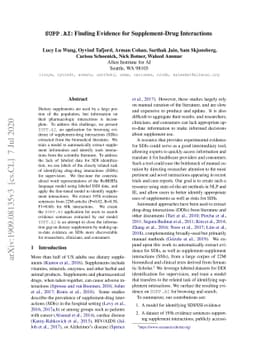 SUPP.AI: Finding Evidence for Supplement-Drug Interactions