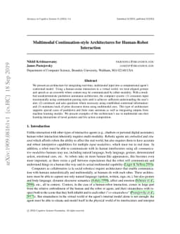 Multimodal Continuation-style Architectures for Human-Robot Interaction