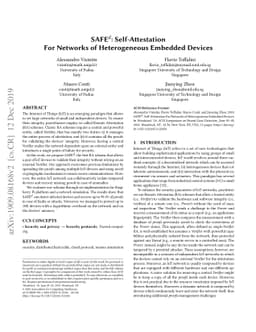 SAFE^d: Self-Attestation For Networks of Heterogeneous Embedded Devices