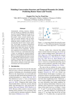 Modeling Conversation Structure and Temporal Dynamics for Jointly
  Predicting Rumor Stance and Veracity