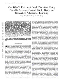 CrackGAN: Pavement Crack Detection Using Partially Accurate Ground
  Truths Based on Generative Adversarial Learning