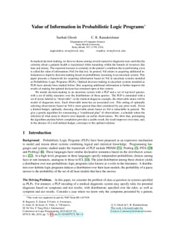 Value of Information in Probabilistic Logic Programs