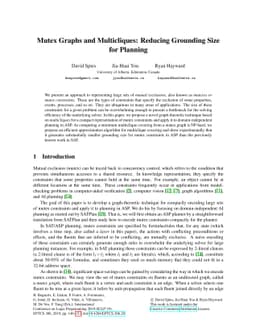 Mutex Graphs and Multicliques: Reducing Grounding Size for Planning