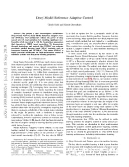 Deep Model Reference Adaptive Control