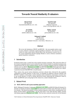 Towards Neural Language Evaluators