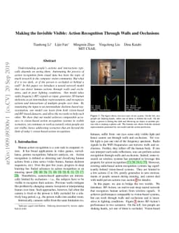 Making the Invisible Visible: Action Recognition Through Walls and
  Occlusions