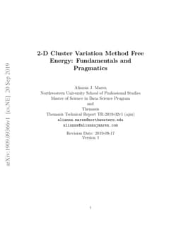 2-D Cluster Variation Method Free Energy: Fundamentals and Pragmatics