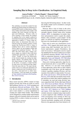 Sampling Bias in Deep Active Classification: An Empirical Study