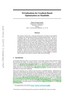 Trivializations for Gradient-Based Optimization on Manifolds