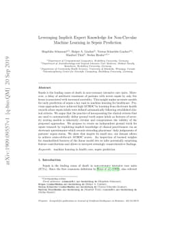Leveraging Implicit Expert Knowledge for Non-Circular Machine Learning
  in Sepsis Prediction