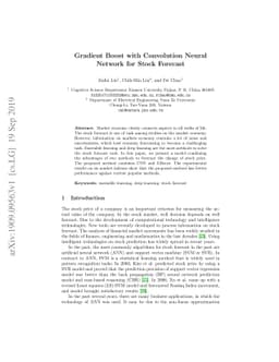 Gradient Boost with Convolution Neural Network for Stock Forecast