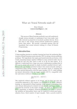 What are Neural Networks made of?