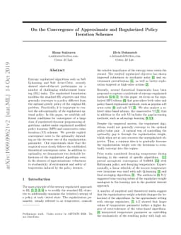 On the Convergence of Approximate and Regularized Policy Iteration
  Schemes