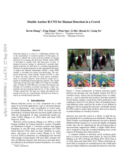 Double Anchor R-CNN for Human Detection in a Crowd