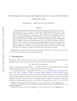 Distribution-free consistent independence tests via center-outward ranks
  and signs