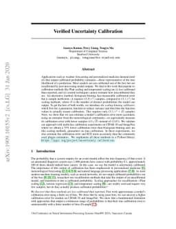 Verified Uncertainty Calibration