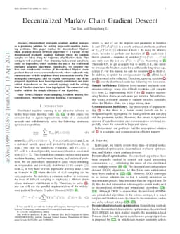 Decentralized Markov Chain Gradient Descent