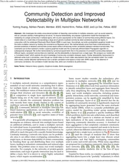 Community Detection and Improved Detectability in Multiplex Networks
