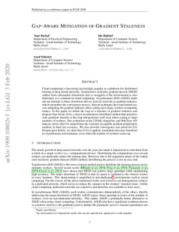 Gap Aware Mitigation of Gradient Staleness