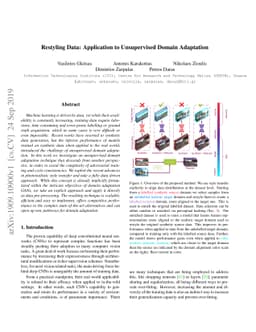 Restyling Data: Application to Unsupervised Domain Adaptation