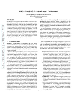 ABC: Proof-of-Stake without Consensus