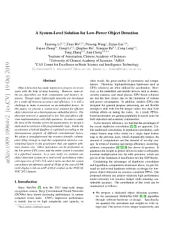 A System-Level Solution for Low-Power Object Detection