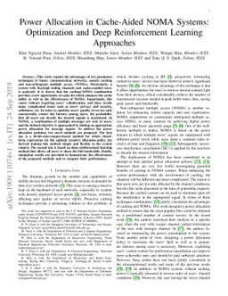 Power Allocation in Cache-Aided NOMA Systems: Optimization and Deep
  Reinforcement Learning Approaches