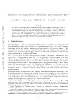 Random $k$-out subgraph leaves only $O(n/k)$ inter-component edges