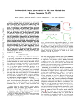 Probabilistic Data Association via Mixture Models for Robust Semantic
  SLAM