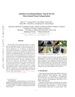 Attention Convolutional Binary Neural Tree for Fine-Grained Visual
  Categorization