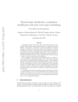 Beyond image classification: zooplankton identification with deep vector
  space embeddings