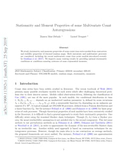 Stationarity and Moment Properties of some Multivariate Count
  Autoregressions