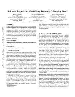 Software Engineering Meets Deep Learning: A Mapping Study