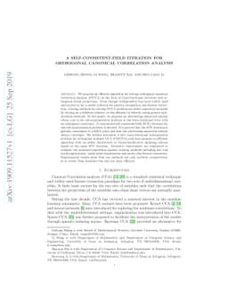 A Self-consistent-field Iteration for Orthogonal Canonical Correlation
  Analysis
