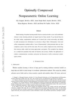 Optimally Compressed Nonparametric Online Learning