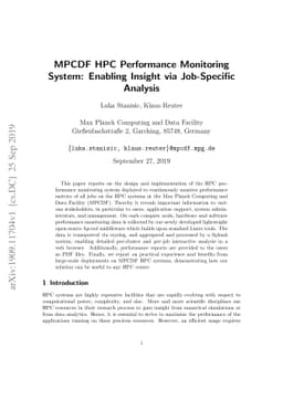 MPCDF HPC Performance Monitoring System: Enabling Insight via
  Job-Specific Analysis