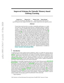Improved Schemes for Episodic Memory-based Lifelong Learning
