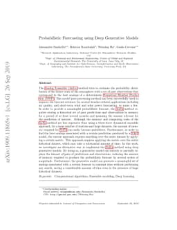 Probabilistic Forecasting using Deep Generative Models