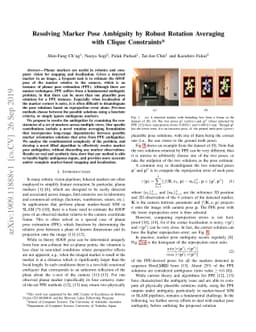 Resolving Marker Pose Ambiguity by Robust Rotation Averaging with Clique
  Constraints