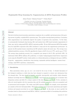 Explainable Deep Learning for Augmentation of sRNA Expression Profiles